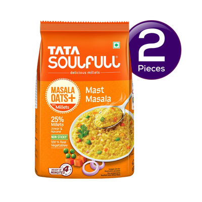 Tata Soulfull Masala Oats + Mast Masala 500 gms Combo