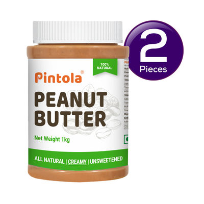 Pintola All Natural Peanut Butter Creamy 1 kg Combo