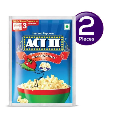 ACT II Instant Popcorn - Tomato Chilli Pouch 59 g Combo