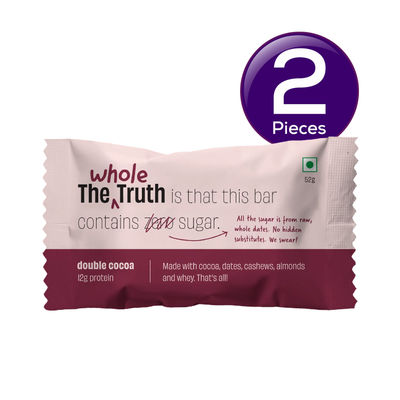 The Whole Truth Double Cocoa Protein Bar No Sugar Combo