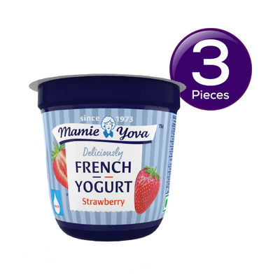 Mamie Yova Deliciously French Fruit Yogurt- Strawberry 90 g Combo