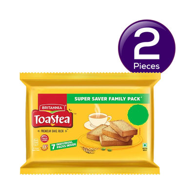 Britannia Toastea Premium Bake Rusk With Real Elaichi 668 g Combo
