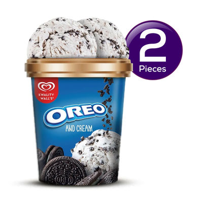 Kwality Wall's Oreo And Cream Tub 700 ml Combo
