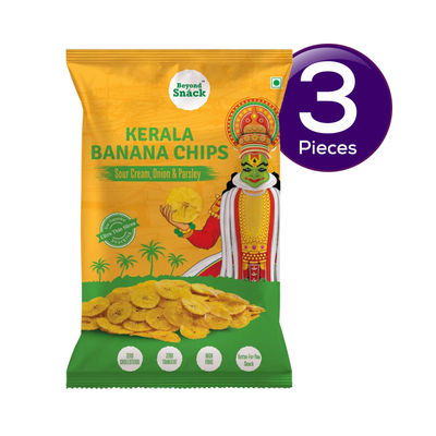 Beyond Snack Kerala Banana Chips Sour Cream Onion & Parsley 75 g Combo