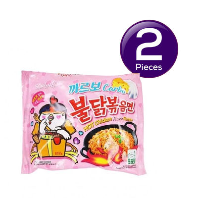 Samyang Korean Hot Chicken Ramen Carbonara Non Veg 130 g Combo