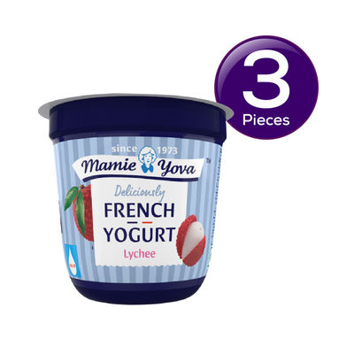 Mamie Yova Deliciously French Fruit Yogurt- Lychee 90 g Combo