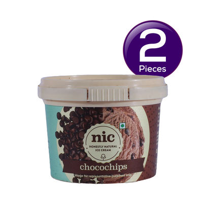 Nic Choco Chips Ice Cream Cup 100 ml Combo