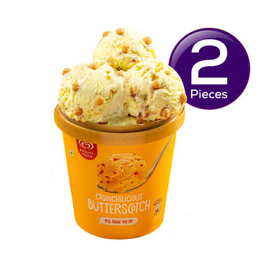 Kwality wall's Crunchilicious Butterscotch Tub 700 ml Combo