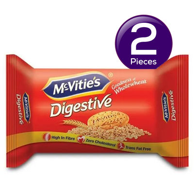 Mcvitie's Digestive High Fibre Biscuits With Goodness Of Wholewheat,Super Saver Family Pack 100 g Combo