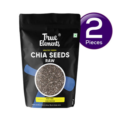 True Elements Chia Seeds Non-Gmo Seeds For Eating Rich In Omega -3 And Fibre Healthy Snacks 250 g Combo