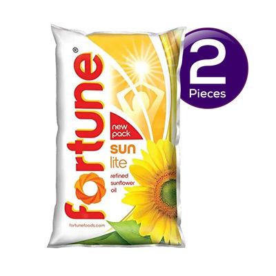 Fortune Sunlite Refined Sunflower Oil | Pouch 1 l Combo