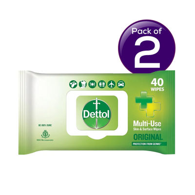 Dettol Multi-Use Skin and Surface Wet Wipe 40 pc Combo