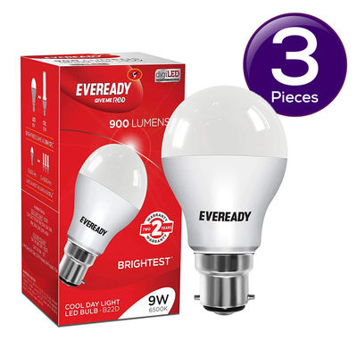 Eveready 9 W LED Bulb - Cool Day Light | 6500 K | Long Lasting 1 pc Combo