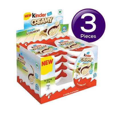 Kinder Creamy Milky & Cocoa Chocolate With Extruded Rice Combo