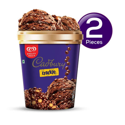 Kwality Wall's Cadbury Crackle Tub 700 ml Combo