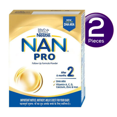 Nestle Nan Pro Stage 2 Follow-up Formula Powder 400 gms X 2 Combo