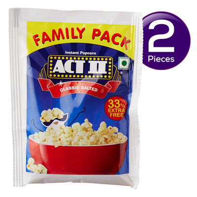 ACT II Instant Popcorn | Classic Salted | Family Pack 120 g Combo