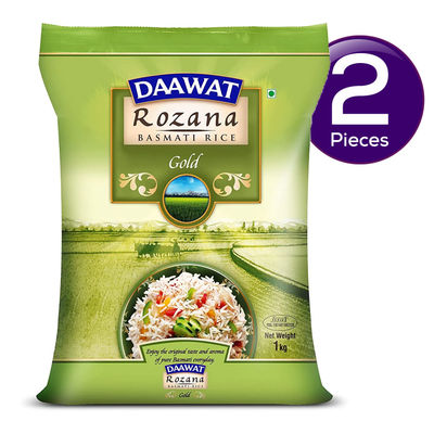 Daawat Rozana Basmati Rice Gold | Medium Grain 1 kg Combo