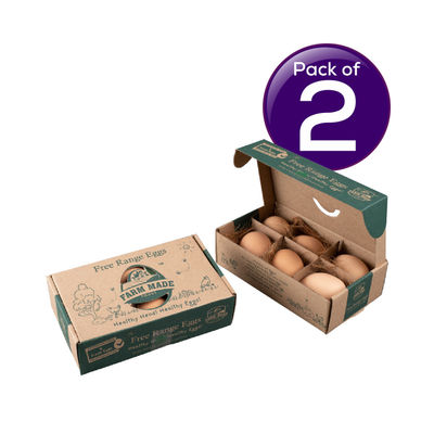 Farm Made Free Range Brown Eggs, 6 Pieces - Protein Rich, Veg Feed, Non-Fertile 6 pc Combo