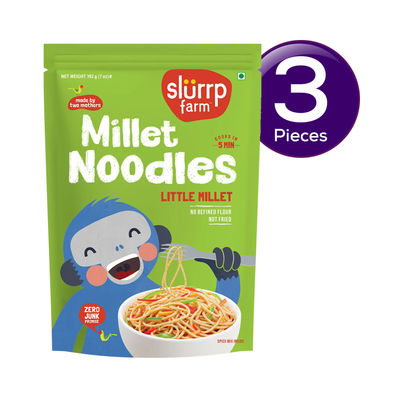 Slurrp Farm Millet Noodles - Mild Masala | No Maida and Not Fried 192 g Combo