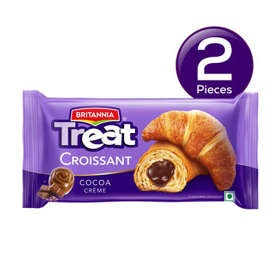 Britannia Treat Croissant - with Cocoa Creme Filling 100% VEG Combo