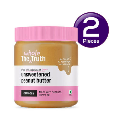 The Whole Truth Crunchy Unsweetened Peanut Butter 325 g Combo