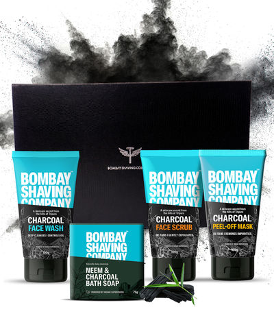 Bombay Shaving Company Activated Charcoal Facial Gift Kit For Men