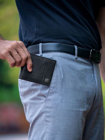 Lavie Sport Men's Solid Faux Leather Bi-Fold Wallet | Black - One Size