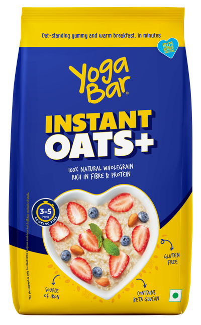Yogabar Oats 900g ,Gluten Free with High Fibre & 100% Whole Grain