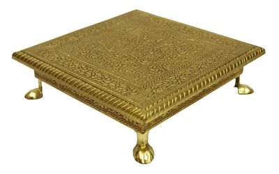 Divine Vibes Puja Chowki Chowki Small - 6 Inch