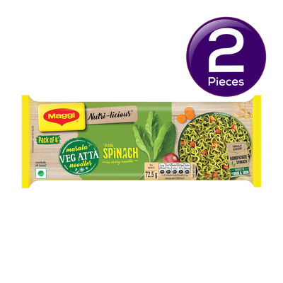 Maggi Nutri-Licious Masala Veg Atta Noodles With Spinach 290 g Combo