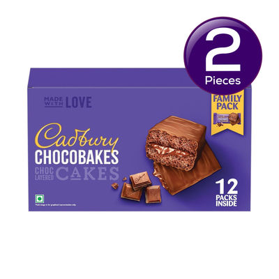 Cadbury Chocobakes Choclayered Chocolate Cake 228 g Combo