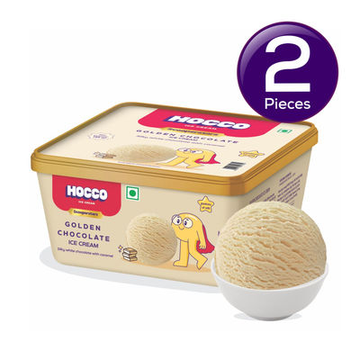 Hocco Golden Chocolate Ice Cream Tub 750 ml Combo