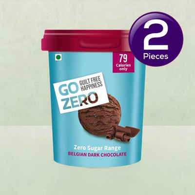Go Zero Belgian Dark Chocolate Low Calorie Guilt Free Ice CreamÂ Tub 500 ml Combo