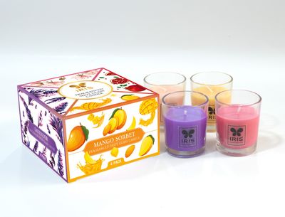 Iris Shot Glass Candles Assorted