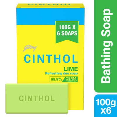Cinthol Lime Bath Soap - 99.9% Germ Protection
