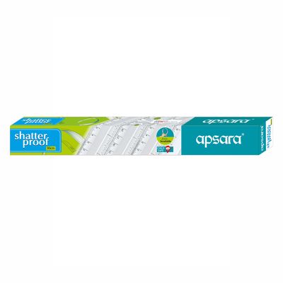 Apsara Shatter Proof 30cm Scale - Durable & Strong Plastic, Precise Marking Transparent, Pack of 10