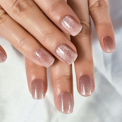 Gush Beauty Nailed It | Reusable Luxury Press On Nails | Super Short Square | Siren | Nude
