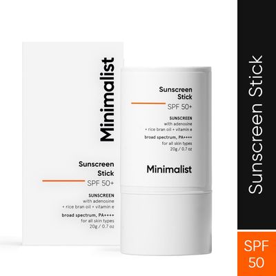 Minimalist Spf 50 Sunscreen Stick With Adenosine, Rice Bran Oil & Vitamin E