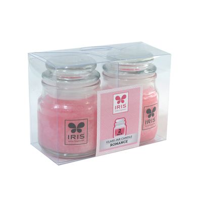 Iris Twin pack -Glass jar candles Romance