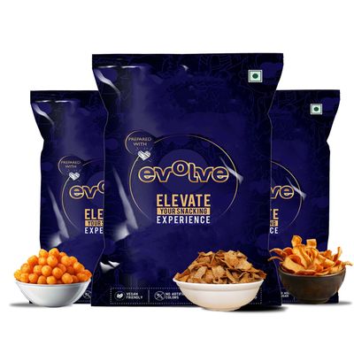 Evolve Snacks Exotic Spicy Chips Combo - Pack Of 3 Qunioa|Oats|Ragi