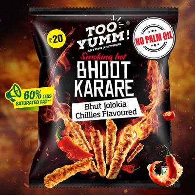 Too Yumm! Bhoot Karare Spicy Chilli Flavour Crisps | No Palm Oil Snacks