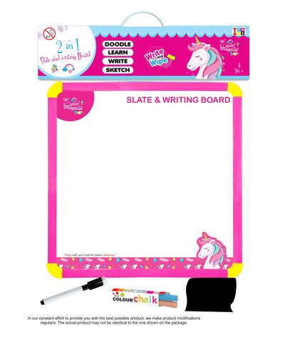 2 In 1 Slate & Writing Board-Unicorn (Assorted) 0xc0035f8c78 (Assorted)