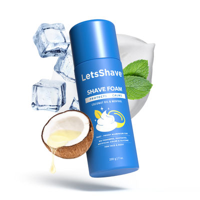 LetsShave Sensitive Shave Foam For Men, Alcohol Free