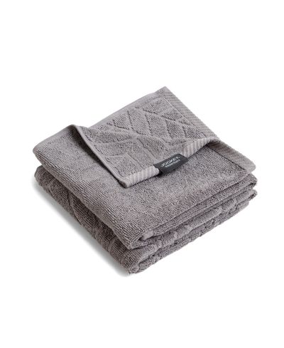 Jockey T202 Men's Cotton Terry Ultrasoft and Durable Patterned Hand Towel | Pack of 2