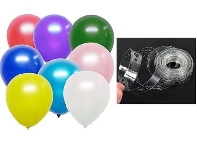 Balloon Metallic 50 Pcs & Balloon Arch Tape
