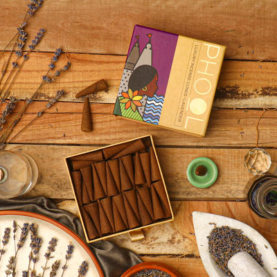 Phool Lavender Dhoop Cones | 100% Natural Certified Incense Cones