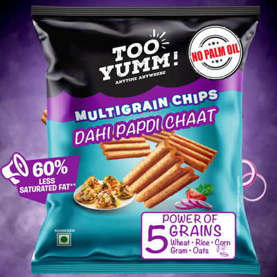 Too Yumm! Dahi Papdi Chaat Multigrain Healthy Chips High Protein Crunchy Crisps
