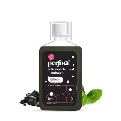 Perfora Activated Charcoal Mint Mouthwash - Teeth Whitening