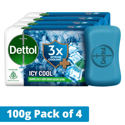 Dettol Icy Cool Bathing Soap Bar with 3X Intense Cooling